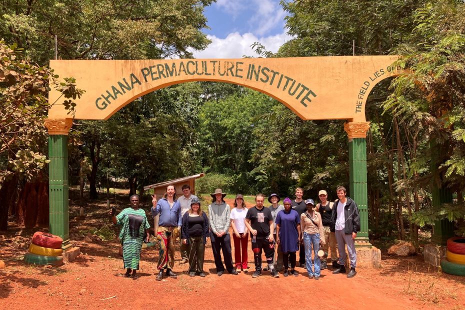 Ghana Permaculture Institute with visitors from Germany